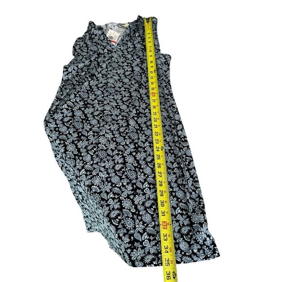 NWT Michael Kors Paisley Boho Soft Stretch Mini V-neck Sleeveless Dress XS Blue - Picture 10 of 11